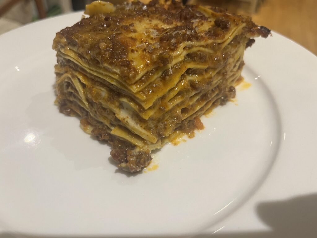 Homemade lasagna