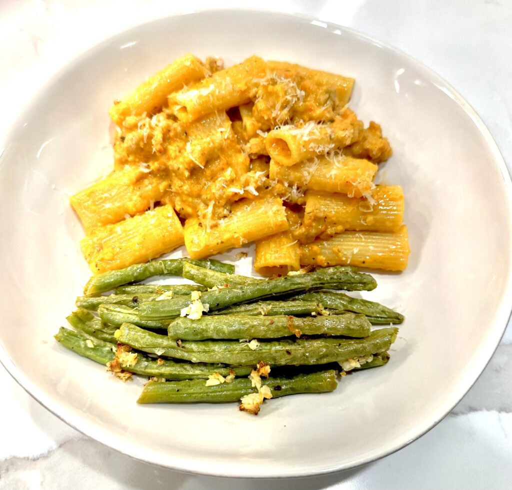 Spicy chicken sausage Rigatoni