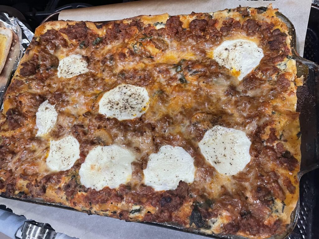 Lasagna makes me happy.