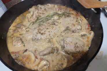 A few days ago someone posted a dish they called "Marry Me Chicken" (I think). It really inspired me. I didn't follow the recipe, but I did take the inspiration from what I vaguely remembered from it. This was probably one of the best tasting dishes I've ever made.