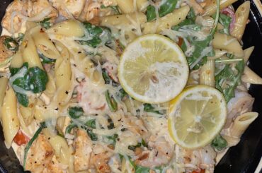 Lemon garlic penne 🧚🏽 My absolute favorite !!