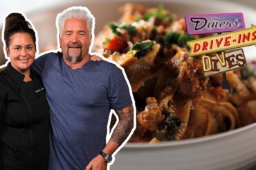 Guy Fieri Stops By Antonia Lofaso's Restaurant in LA | Diners, Drive-Ins and Dives | Food Network