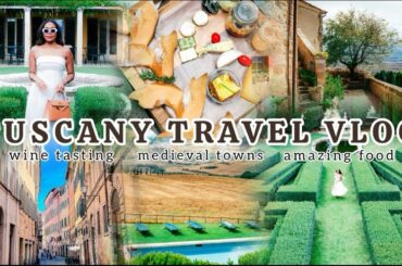 Tuscany Italy VLOG. Wine Tasting in Montalcino, Medieval Towns Montepulciano, Siena, Pienza & Food