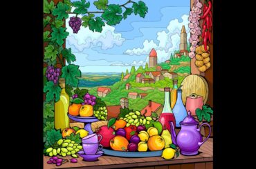 Color with me Hey Color Wine Tasting at Italy #relaxing #coloring #vacations