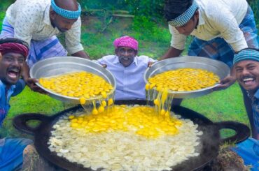 POTATO OMELETTE | BIG Spanish Omelette Recipe Cooking in Indian Village | Egg Recipes | Egg Omelette