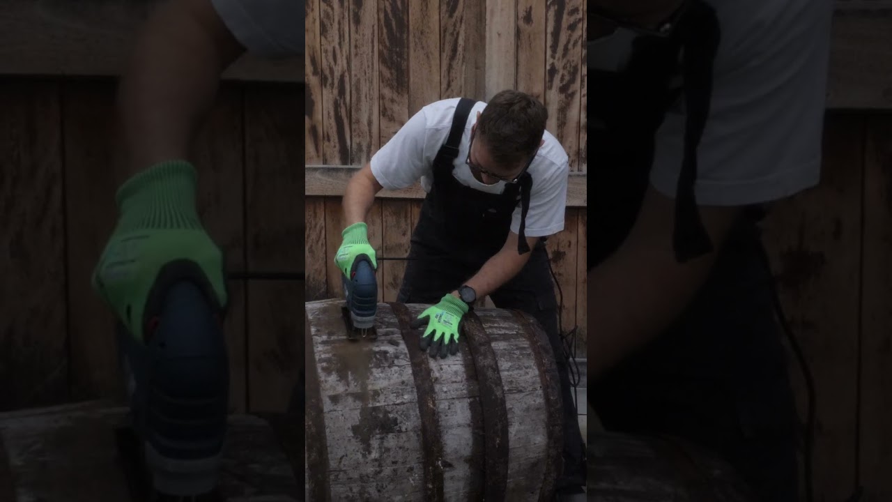 Wine barrel to DIY planter #shorts Wine barrel to DIY planter #shorts