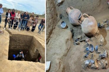 Archaeologists have opened a 2,600-year-old Etruscan tomb in Italy