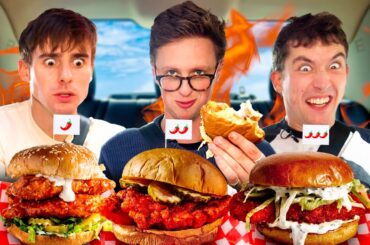 Brits try Nashville HOT Chicken Sandwiches! ft. Max Fosh