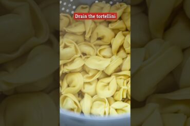 3-Ingredient Creamy Tortellini Dinner Recipe #pastarecipe #italianfood #cooking
