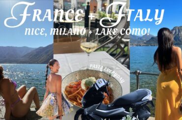 Exploring France + Italy: solo travelling, eating pasta, & swimming in lake como!