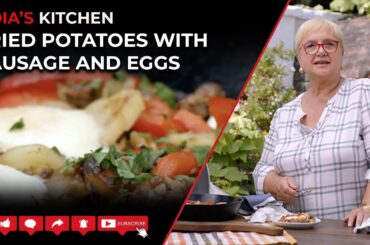 Fried Potatoes with Sausage and Eggs