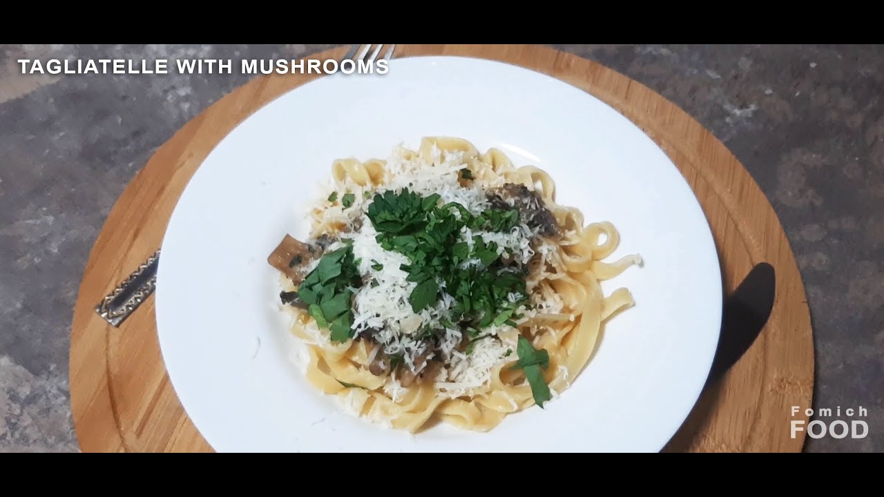 Just tagliatelle with mushrooms Just tagliatelle with mushrooms