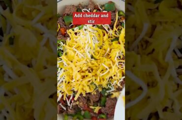 Keto-Friendly Weeknight Taco Casserole Recipe #keto #tacos #casserole