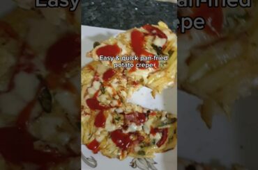 EASY & QUICK PAN-FRIED POTATO CREPE RECIPE # recipe #cooking #potato #shorts #viral