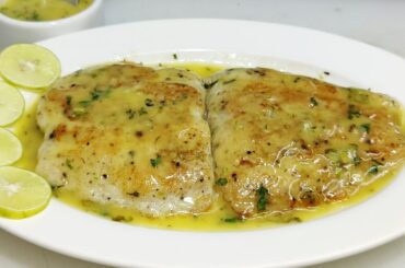 Grilled Fish with Lemon Butter Sauce | Pan Fry Fish | Easy Cooking | Healthy Cooking | Chef Ashok
