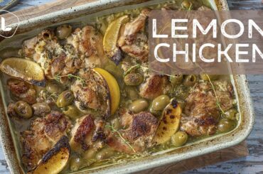 Garlic Butter Lemon Baked Chicken with Olives | Food Channel L Recipes