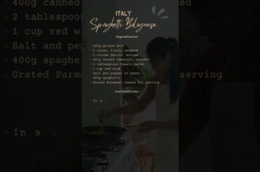 Italy - Spaghetti Bolognese