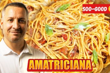 How To Make Bucatini all'AMATRICIANA | AMATRICIANA Pasta Recipe | Italian Food recipe