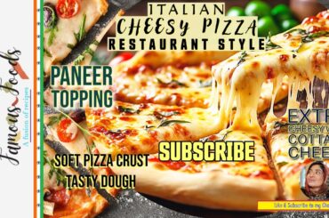 Italian Pizza #recipe #cheesepizza #paneerpizzarecipe #vegpizzarecipe #italianpizza #pizza #asmr #fy