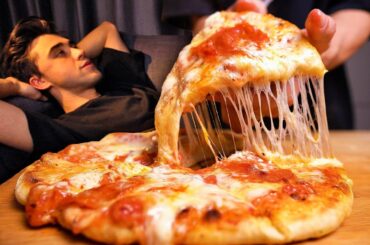 ASMR MUKBANG EXTRA CHEESY PEPPERONI PIZZA | COOKING & EATING SOUNDS | McBang ASMR