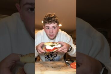 Eating an authentic homemade Italian sandwich for the day!