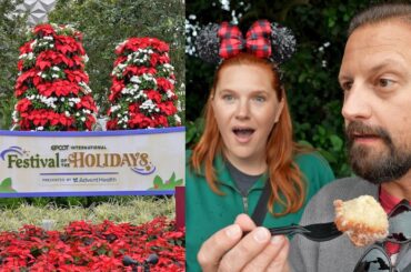 Disney's EPCOT Festival Of The Holidays 2023!| Trying NEW Festive Foods, Italy's Storyteller & Merch
