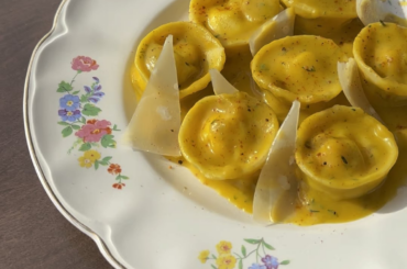 Cappelletti filled with ricotta and nutmeg, Delicata squash, thyme confit, 24 month parmigiano reggiano