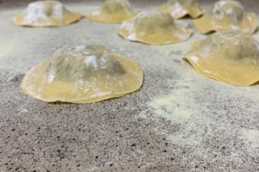 Mushroom ravioli