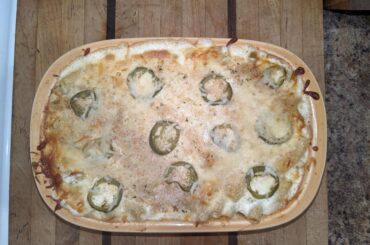 Jalapeno Mac-N-Cheese with bread crumbs.