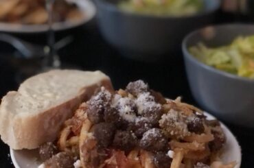 Spaghetti alla chitarra con pallottine