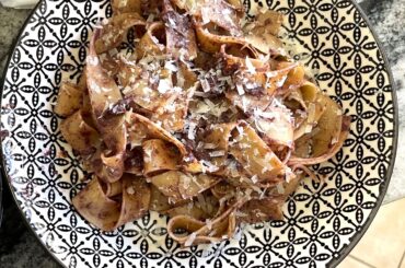 Pappardelle with olive tapenade