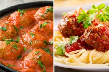 MEATBALL RECIPE IDEAS | Spaghetti and Meatballs | MEATBALL | Ground Beef Recipes | #dinner #shorts