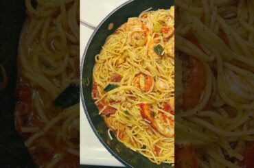 Lobster & Shrimp Scampi pasta #viral #seafood #pasta #chef #cooking #italian #meal #shorts #quick
