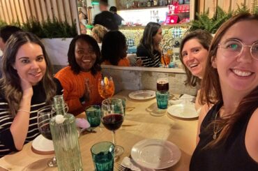 Dinner in an Italian restaurant with my team in Toronto