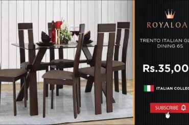 Royaloak | Trento Italian Glass Dining 6s