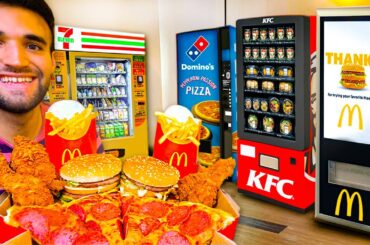 LIVING on WORLD'S BEST VENDING MACHINES for 1 WEEK!