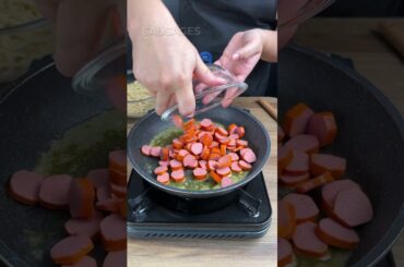 When I have leftover pasta and sausage at home I make this recipe!