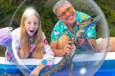 Nastya tries to work as a nurse for rare animals