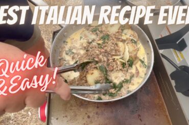 BEST Italian Recipe EVER!!! Beach Front Cooking and Camping - Savory Campfire Food, Easy to Fix