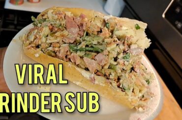 WHATS FOR DINNER| MAKING VIRAL TIKTOK GRINDER SUB| ITALIAN CHOPPED SUB
