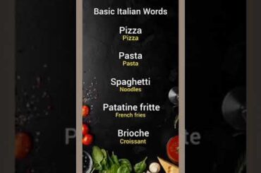 Basic Words | Learn Italian Language | Learn English Language #italianlanguage #learnitalian
