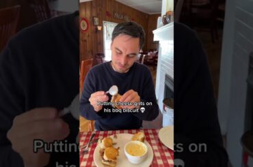 My Italian Husband tries Southern American Breakfast