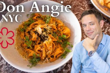 Eating at Don Angie. One of the Best Italian Restaurants in NYC. One Michelin Star