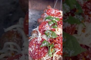 Sausage + Skewers = Pizza Sausage Skewers | Over The Fire Cooking by Derek Wolf