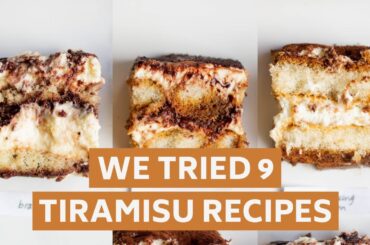 We Tried 9 Different Tiramisu Recipes