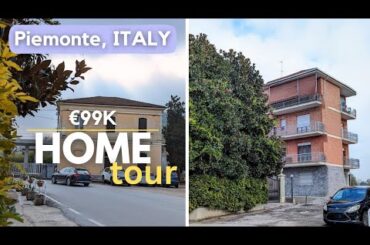 Piedmont Italy. Centrally Located Home with Balconies, Views and Garage in Lively Town in PIEMONTE