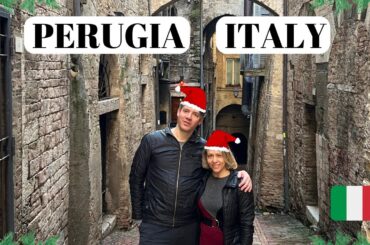 Inside Perugia, Italy at Christmas
