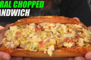 Trying the VIRAL chopped Italian Sandwich