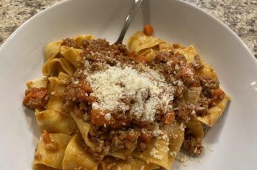 Bolognese with Pappardelle (everything homemade)