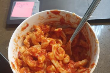 I made my own pasta for the first tume